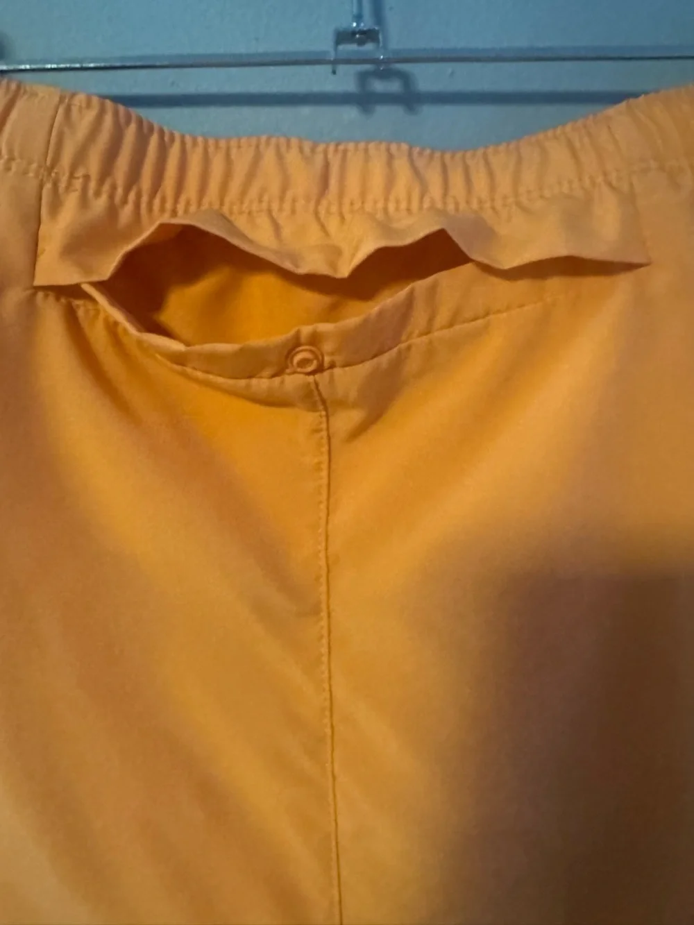 Nike Men’s Orange Athletic Shorts with Gray Contrast Panel Size Medium